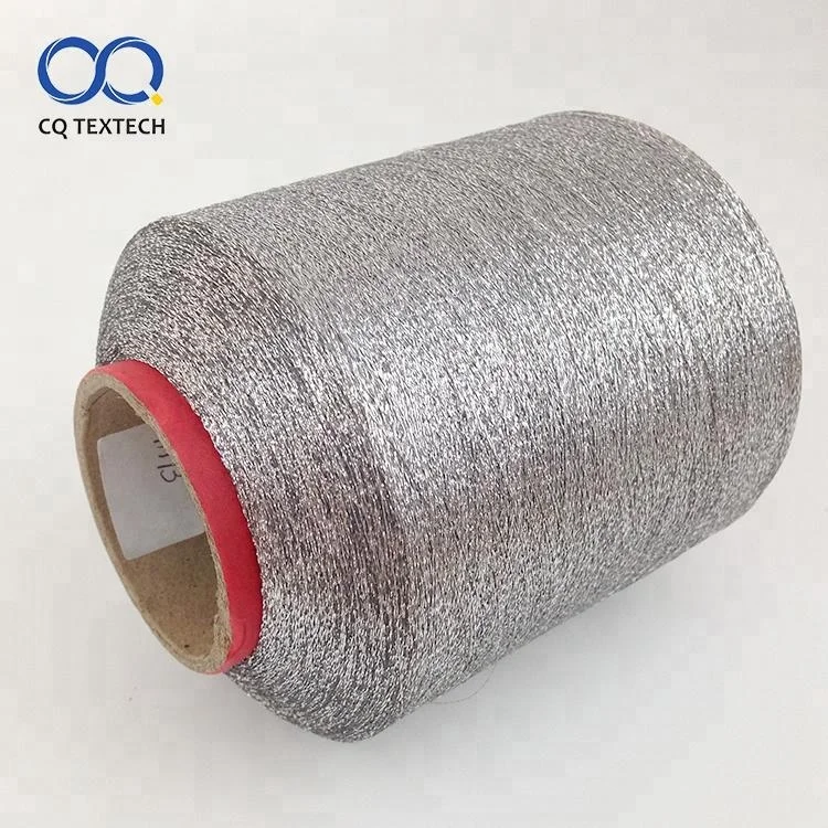 
CQ TEXTECH Free sample high strength polyester metallic yarn for knitting 
