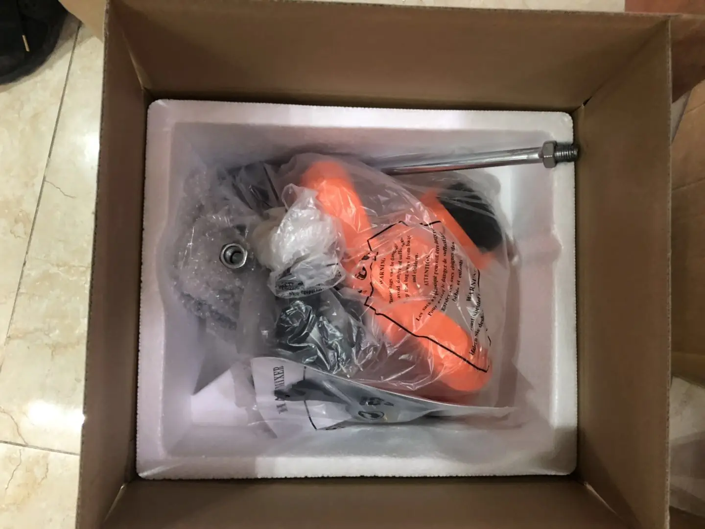 1200W Construction Hand Mixer 6 Adjustable Speed Electrical  epoxi resin Mixer HM-120A