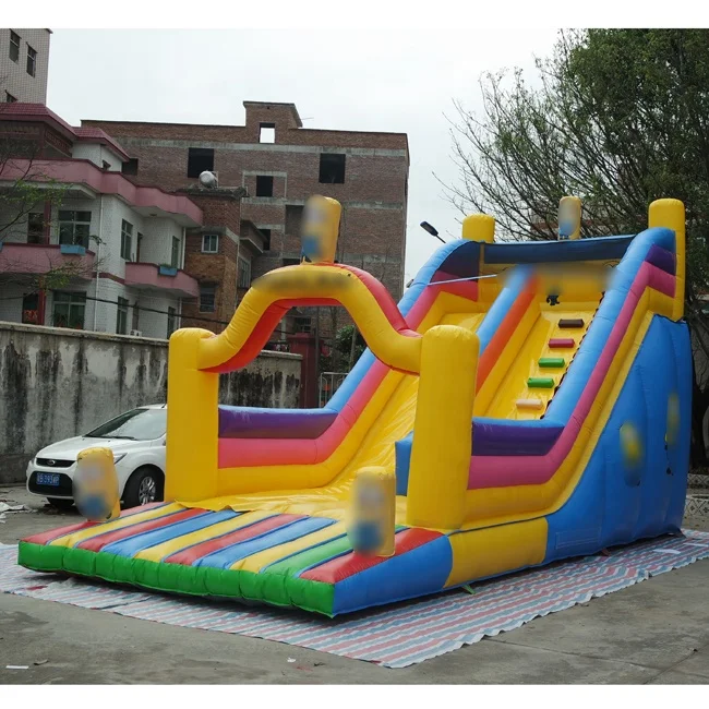 Vivid colors adults and children love water giant inflatable slide