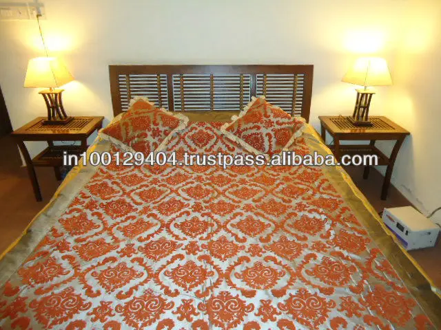 designer silk bedspread