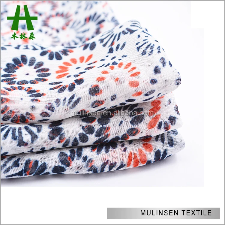 Ткань Mulinsen из полиэстера, шифоновая ткань с принтом
