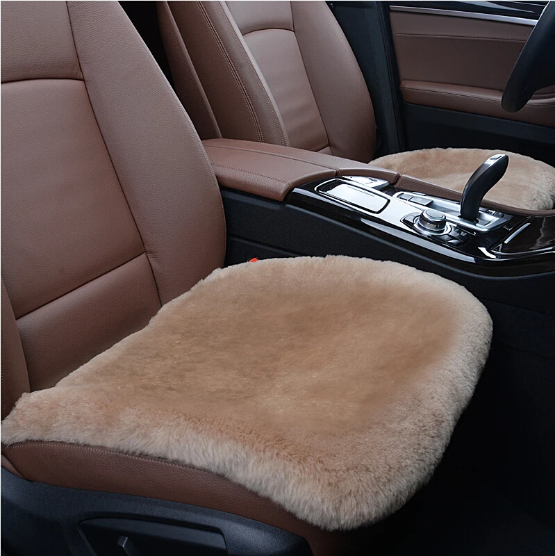 New Zealand brown natural high-low wool sheepskin sofa cushion