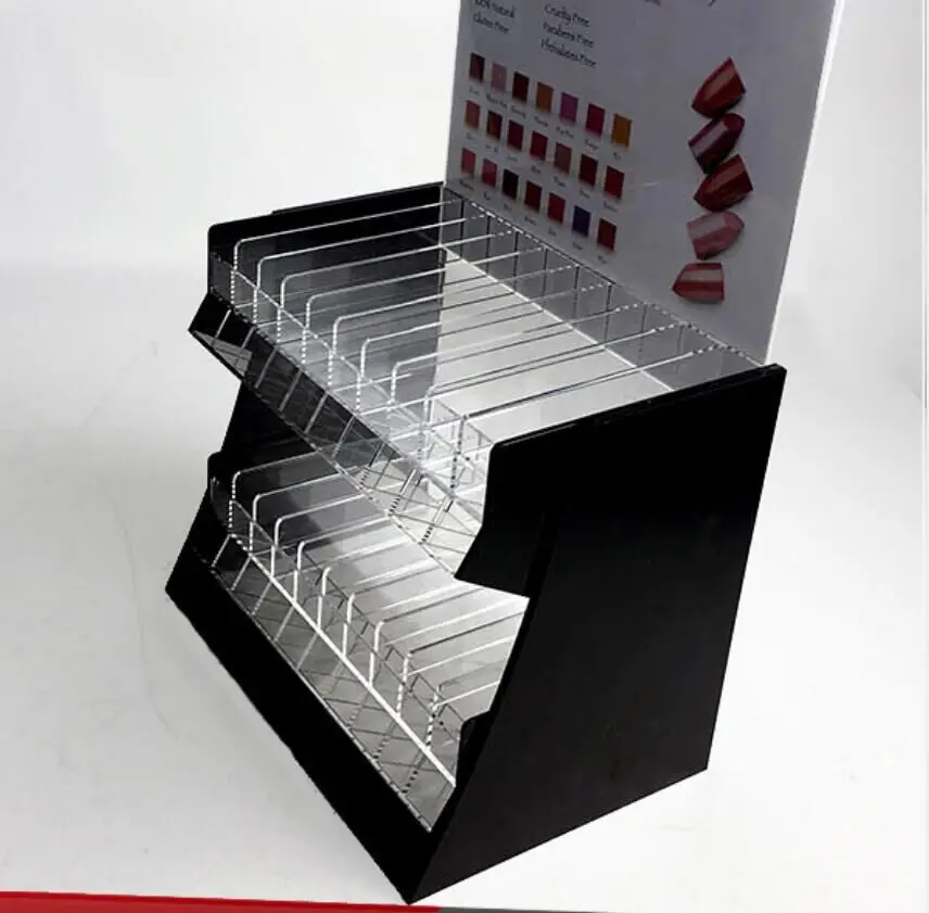 Customize Black  Cosmetic Rack Display Acrylic