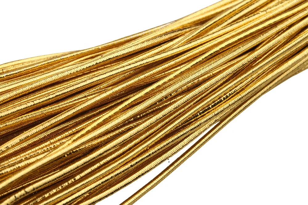 Custom Gold Thread Braided Elastic String for decoration