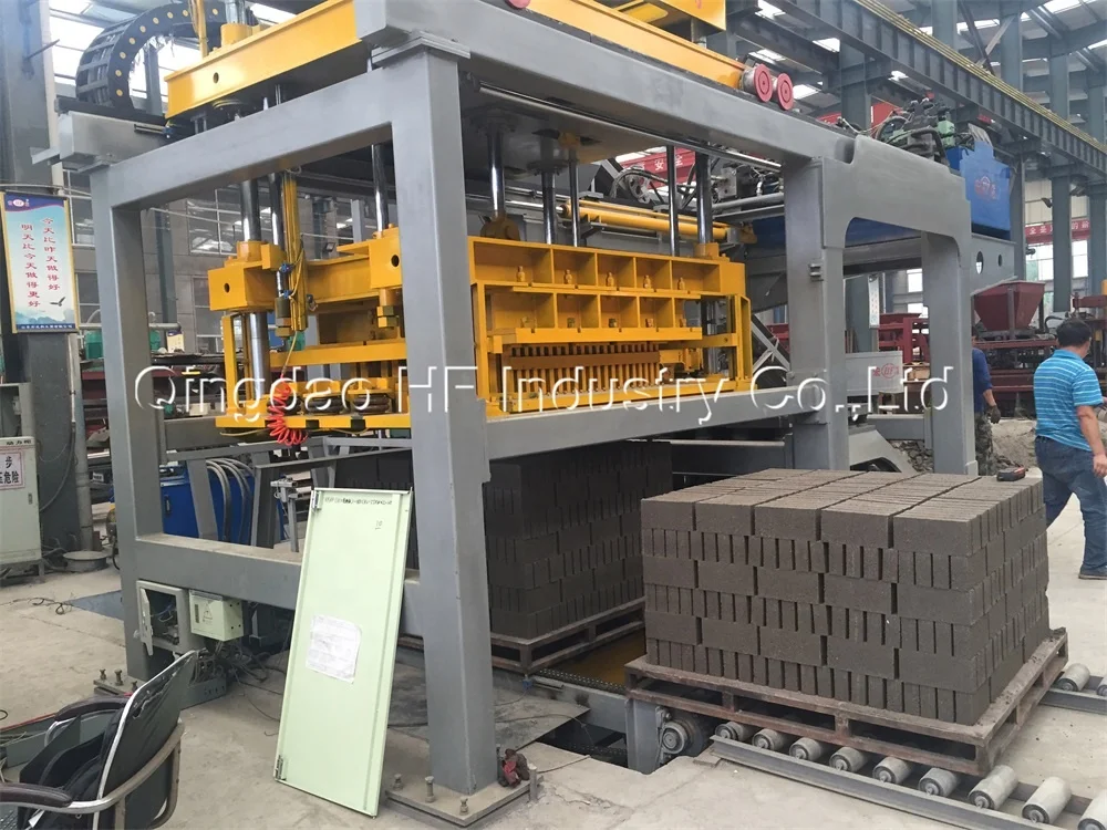 FREE BLOCK PALLET BLOCK MACHINERY QT18-15 automatic concrete cement solid hollow paver block making machine