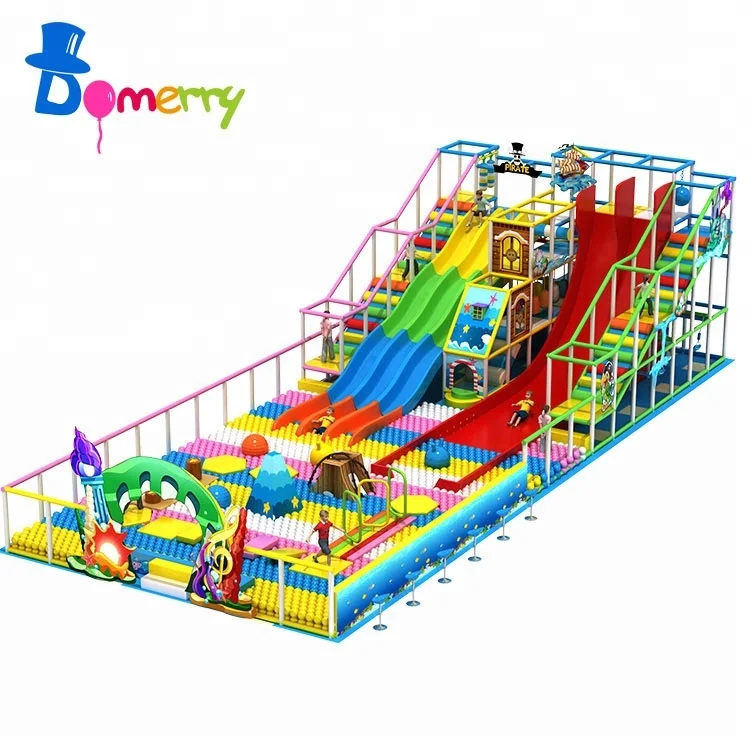 Professional amusement park equipment wholesaler children indoor plastic playground slides for kids