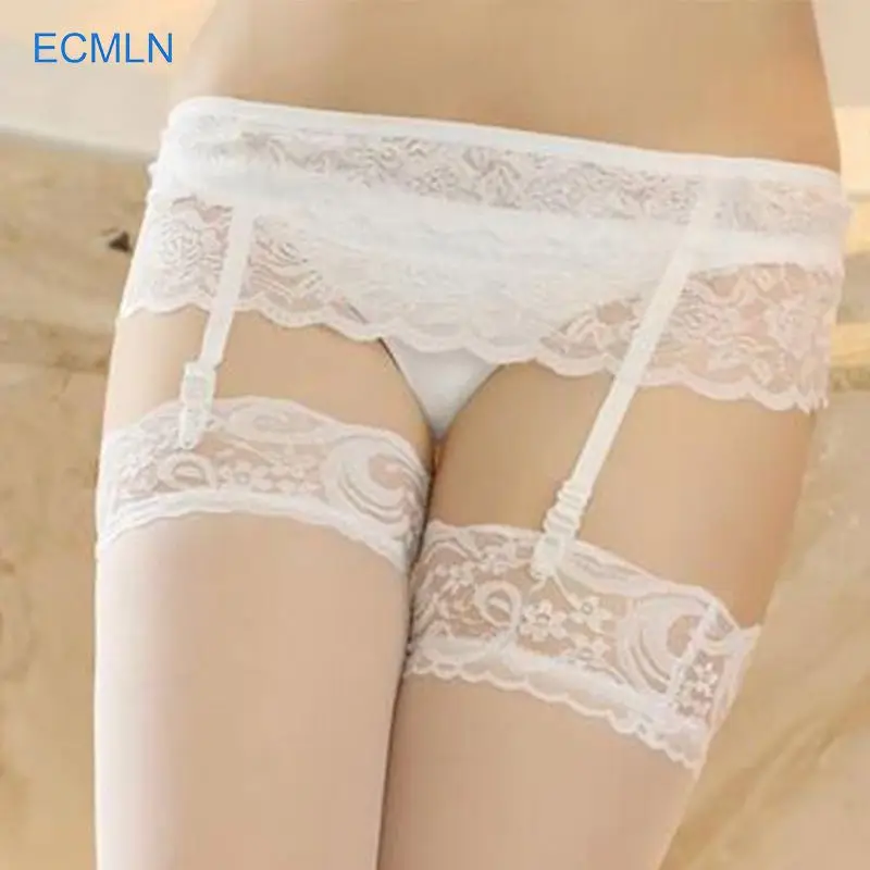 Light Custom Sexy Hot Lace Decoration White Lingerie Suspender Garter Belt