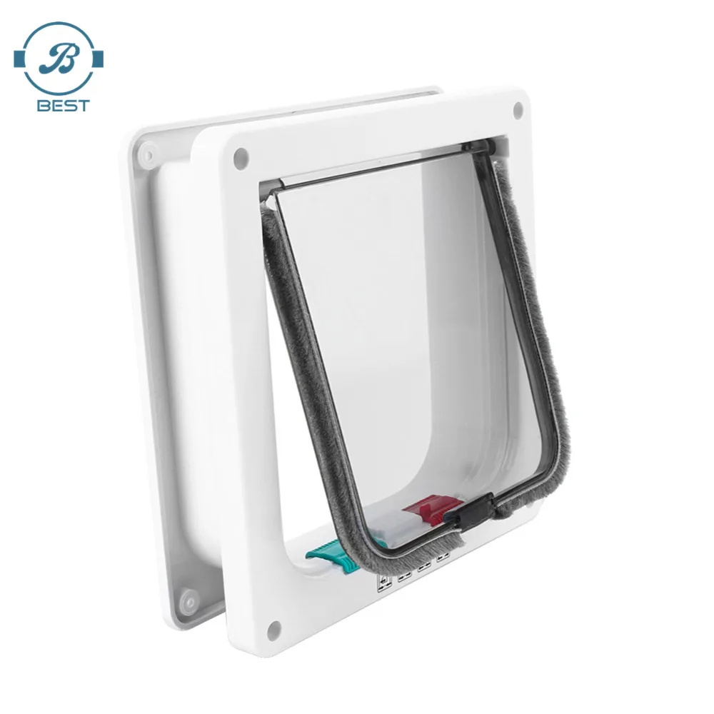 2020 ABS pet flap interior cat walk door for screen curtain round large dog cat flap door microchip