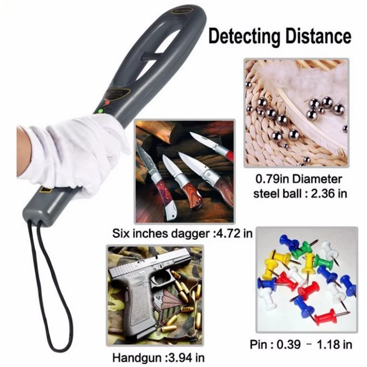 Двойного назначения Pinpointer ручной детектор металла/тело сканер защиты безопасности со светодиодной вспышкой GC-101H