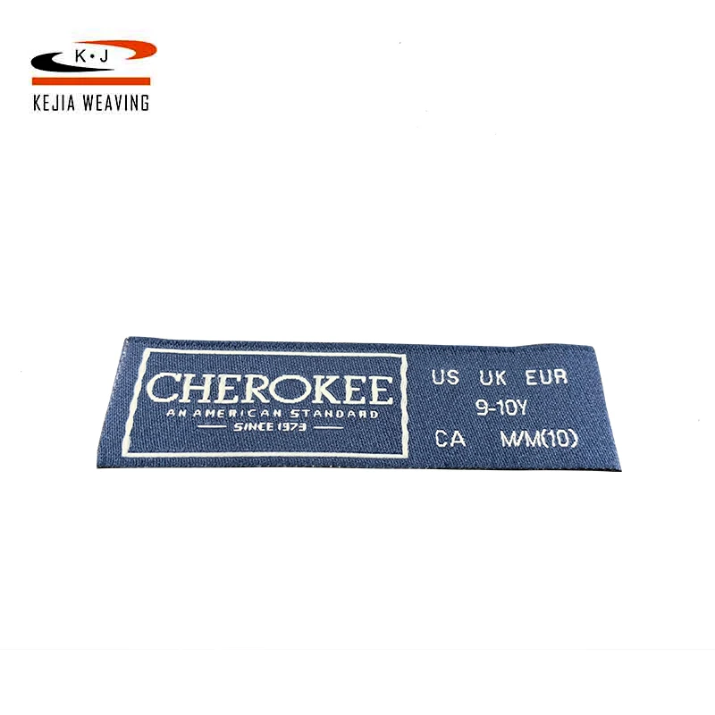 Label Manufacturer Custom Brand Name Logo 100% Polyester Woven Neck Labels for tshirt
