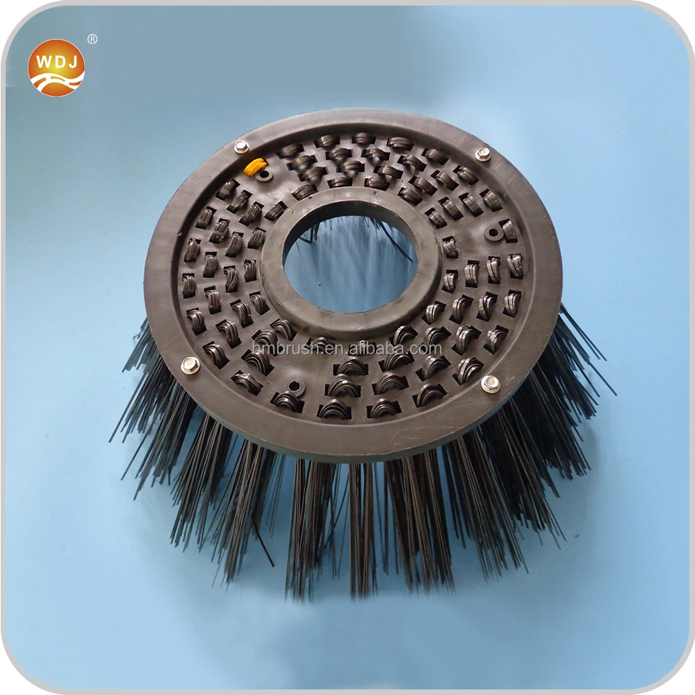 Plastic Top Steel Wire Rotary brush Johnston VT651 Sweeper Disc Brush Gutter Broom