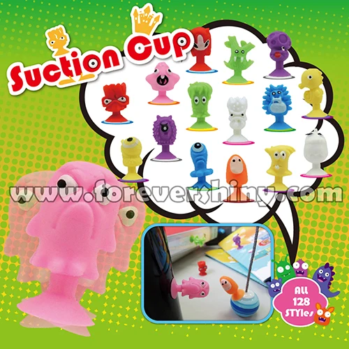 OEM ODM Stikeez Novelty Small Mini Gashapon Egg Toys Creative Plastic Suction Cup Monsters with Capsule