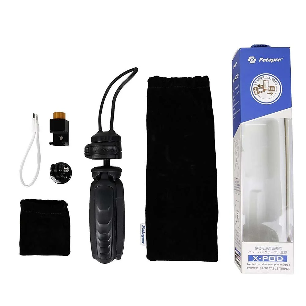 
FOTOPRO mirrorless light mini table compact camera mobile tripod stand with power bank 