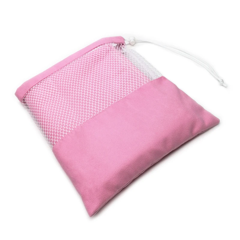 Абсорбирующее и быстросохнущее замшевое дорожное пляжное полотенце из микрофибры с сетчатой сумкой