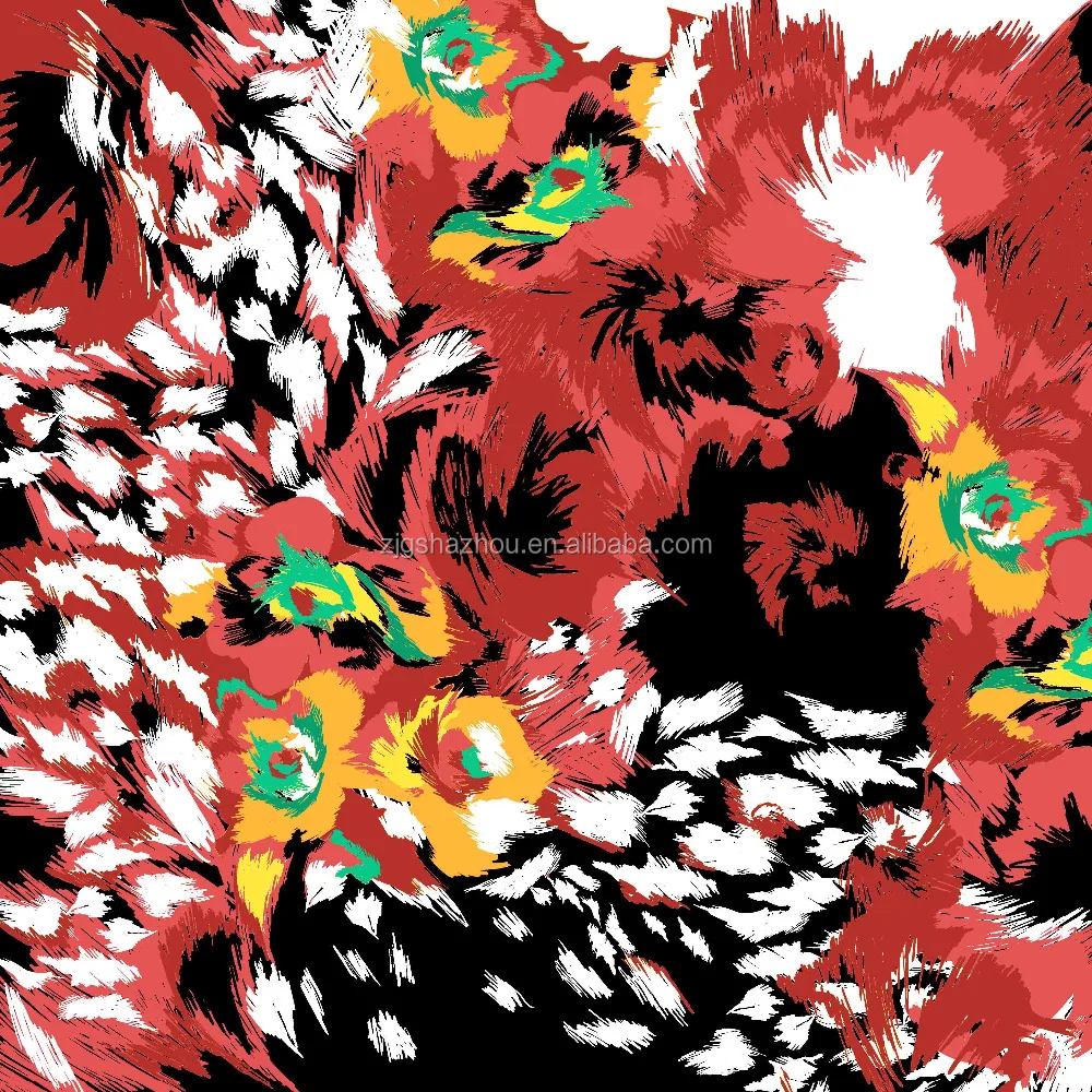 100% printed spun rayon fabric rayon embroidery thread