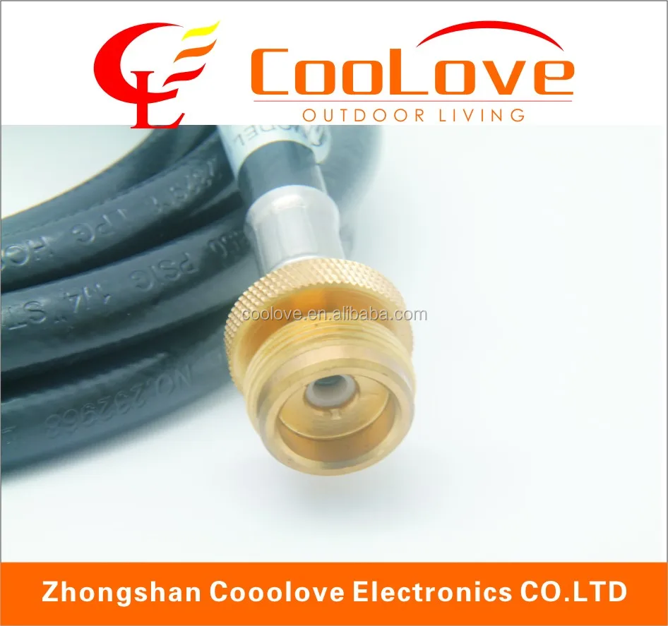 12 feet connects appliance to refillable propane cylinder adapter hose