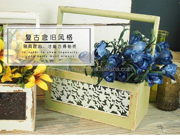 
Hot Selling Wooden Antique Flower Pots, Flower Boxes,Plant Pot Rack 