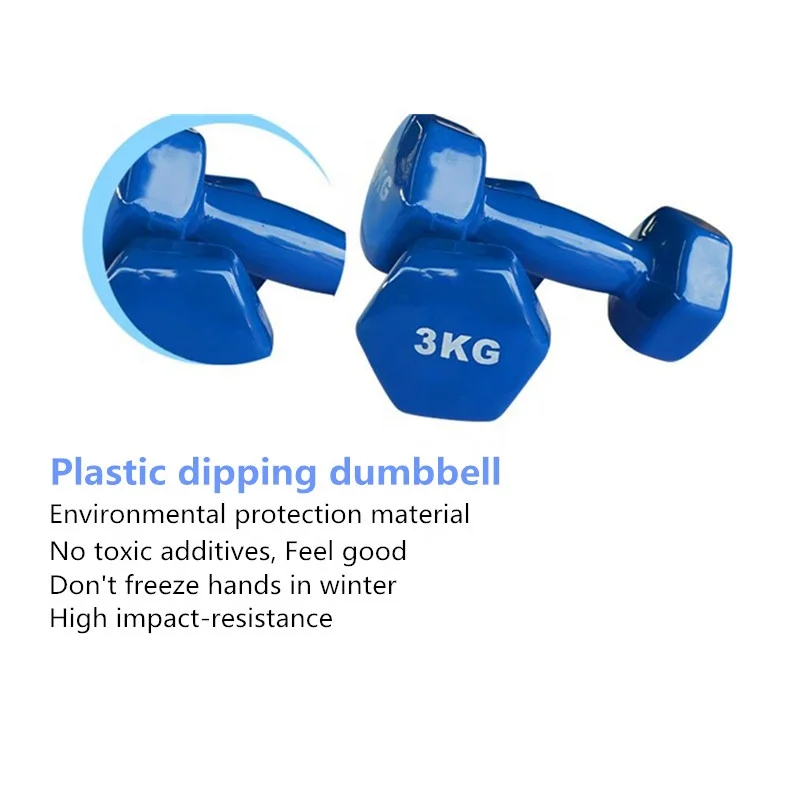 Fitness Equipment Wholesale Color Cast Iron Neoprene Color Hex Dumbbell Rubber