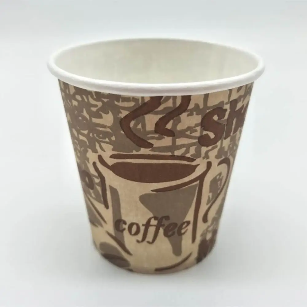 6oz 150ml custom printed disposable coffee paper cup for hot drink