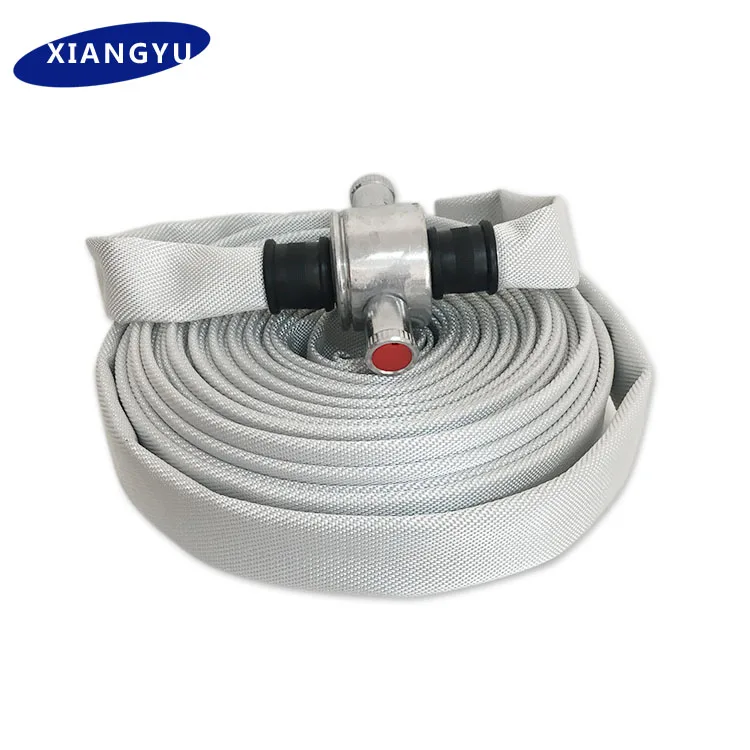 
PVC Rubber lining layflat fire hose with coupling price for fire fighting 
