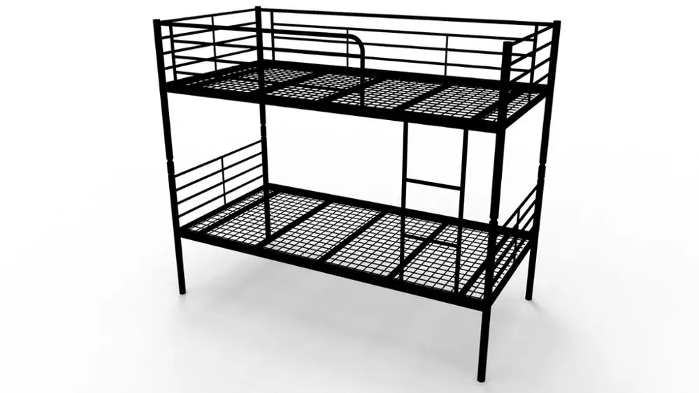 JZD Bedroom furniture hotel school dormitory second floor metal folding bunk bed for sale