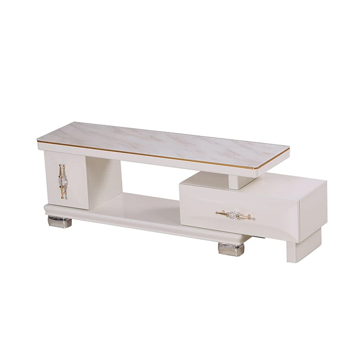 
wholesale custom design fashion cream tv cabinet bench small tv stand furniture 