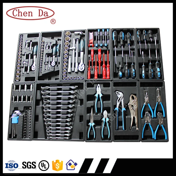 
metal heavy duty tool box tool trolley with 7 drawers, with hand tool set optional 