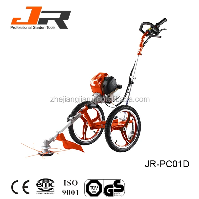 Chinese garden tool 43cc wheeled brush cutter/wheeled grass trimmer
