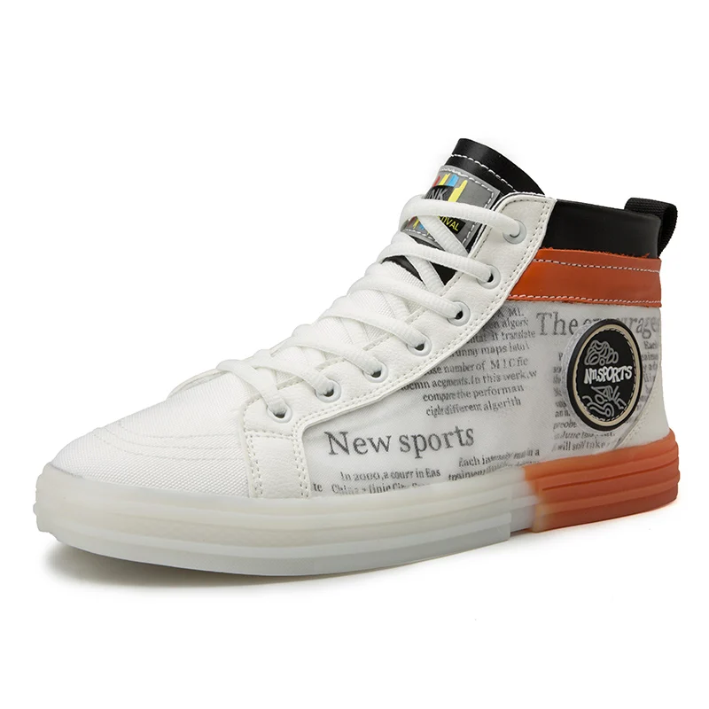 2019 New Model Latest Wholesale  Lace Up High Top Blank Canvas Shoes China Cheap Plain White Ladies Canvas Shoes  men