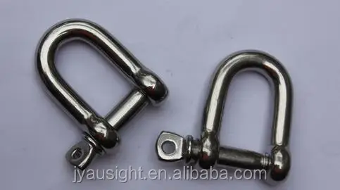 High Quality Stainless Steel Marine Stamped Plate Wide Dee Shape Shackle Mini Shackle