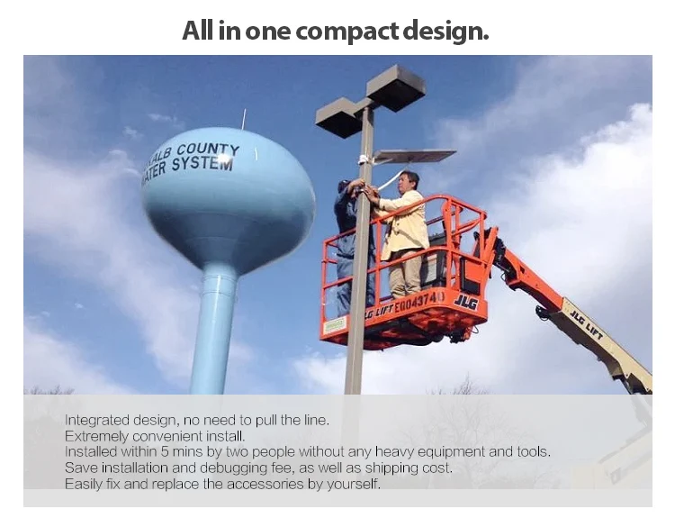 Factory price powered led luminaire panel solar street light 50w