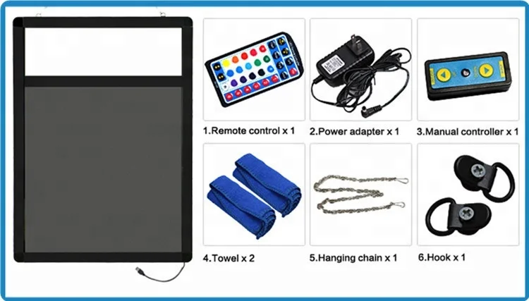 Multi color neno led light display advertising board for fast food menu board