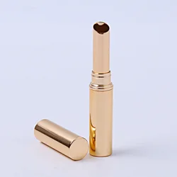 Low MOQ empty gold silver aluminum slim lipstick tube