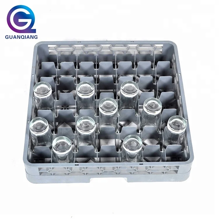 Restaurant plastic glass rack bar cart / tray rack hand push cart dish rack trolley