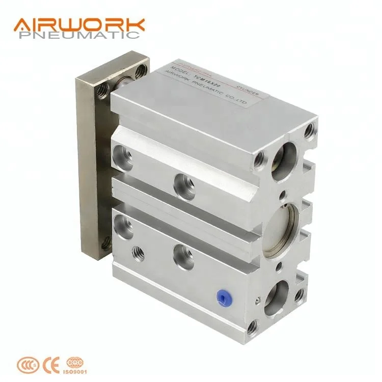 TCM AIRTAC компактный трехвальный пневматический стандартный воздушный цилиндр с направляющим стержнем