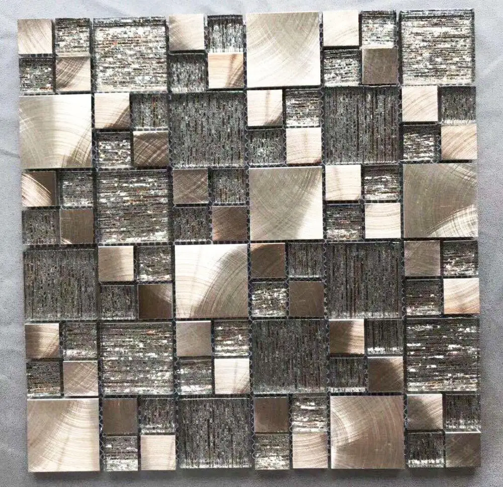 Элегантный домашний декор металлическая мозаика 3D Золотая