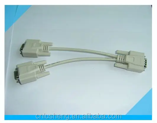 1ft+1ft hdb15m to 2 hdb15f vga spliter cable