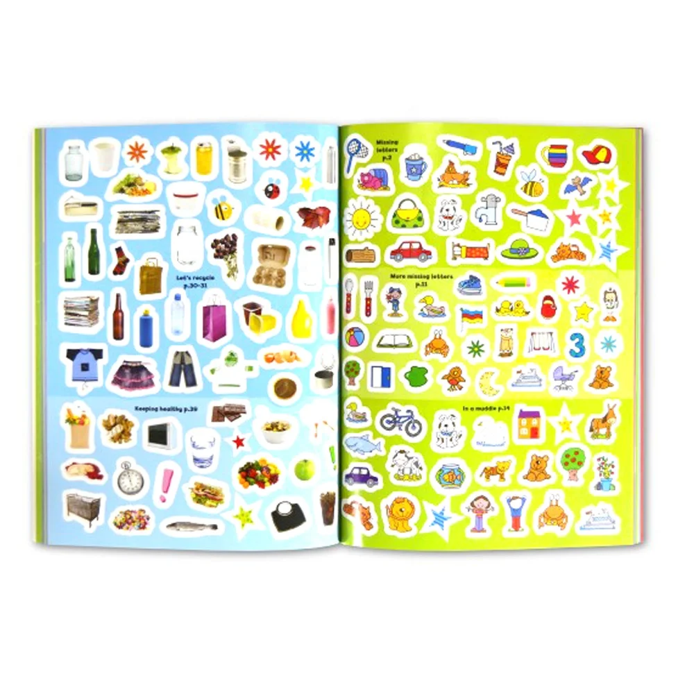 Пользовательские Многоразовые Детские Обучающие/игрушки/сборные наклейки