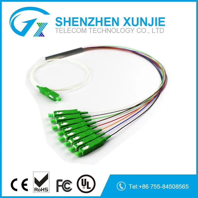 1x8 оптический PLC Сплиттер с SC/UPC/APC разъем