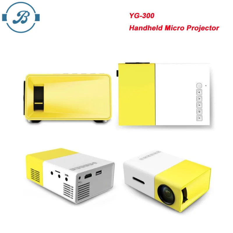 2020 Mini full hd projector wholesale hd projector for led projector YG300 with Built-in Lithium Battery