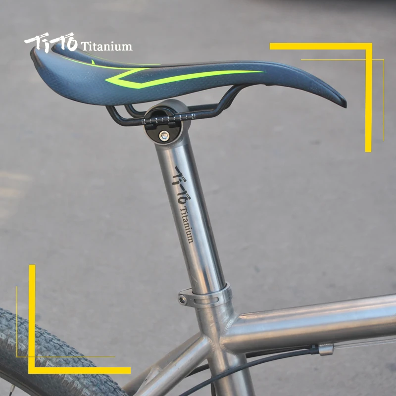 TITO high quality manufacturer 27.2/31.6mm*350mm titanium cyclocross bicycle bike seat post for custom made
