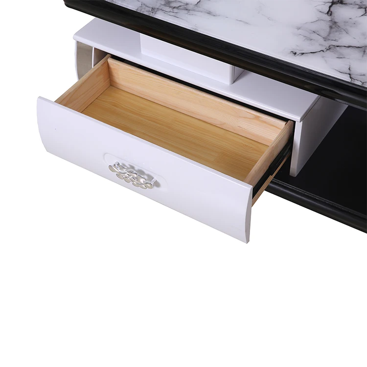 Подгонянный номер гостиницы современный МДФ простой Глянец черный журнальный столик конец таблицы