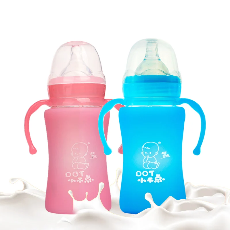 Wholesale BAP free high quality glass baby feeding bottle nipple bottle