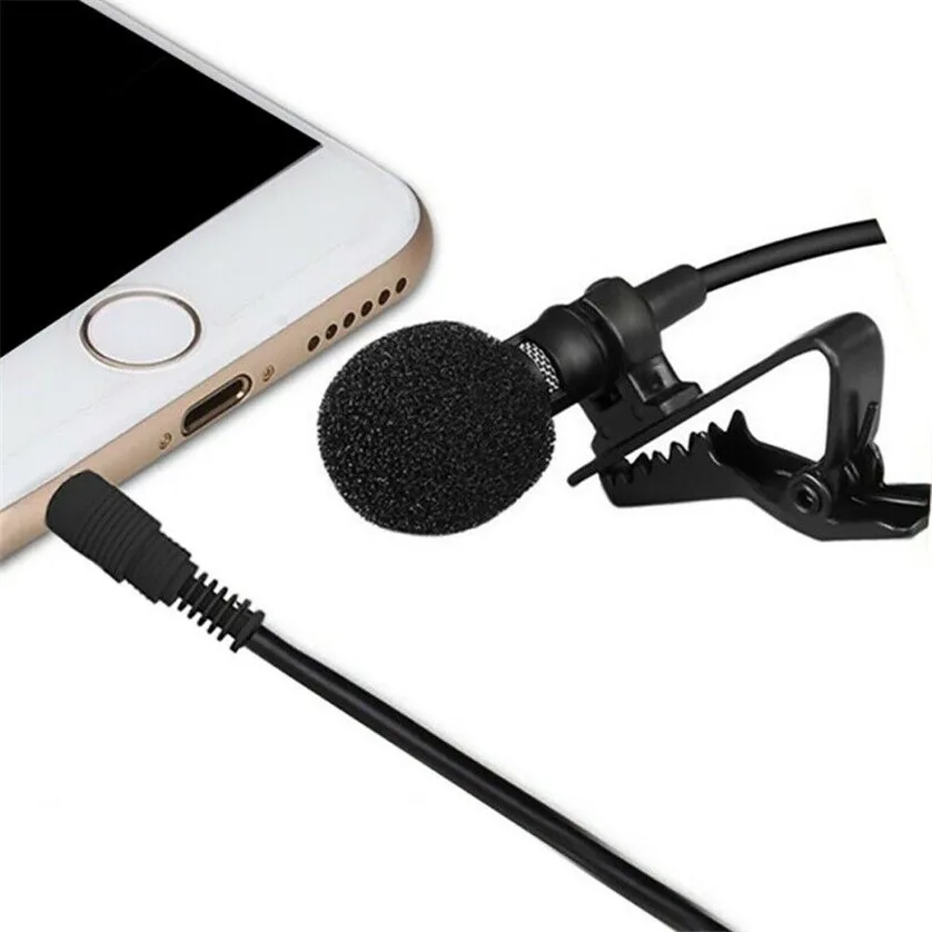 Professional For IOS Android Mobile Phone Portable Mini Stereo HiFi Sound Quality Condenser Microphone Clip Lapel Mic