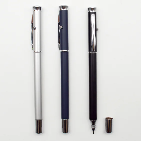 Promotional Metal LED Pen with Rubber Stylus