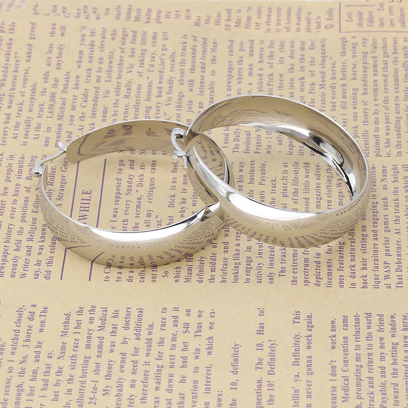 50mm Punk Rock Exaggerated Dance Club Wide Big Hoop Earrings Fashion Jewelry Statement Earring For Women