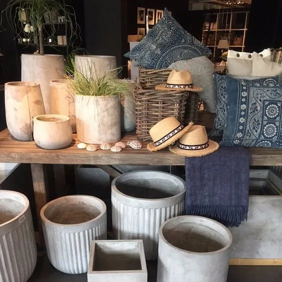 Large white flower pots outdoor with wholesale price