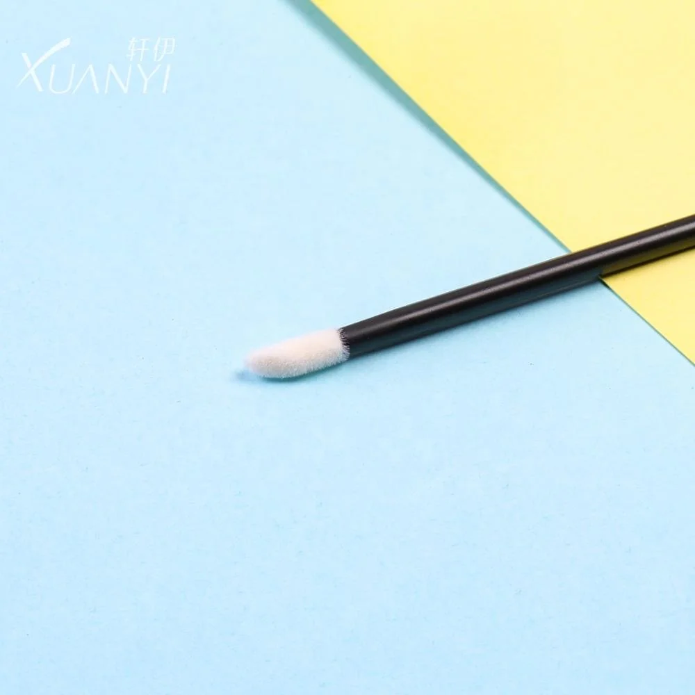 Manufacturers wholesale hollow flocking disposable lip brush lip gloss brush beauty makeup wand