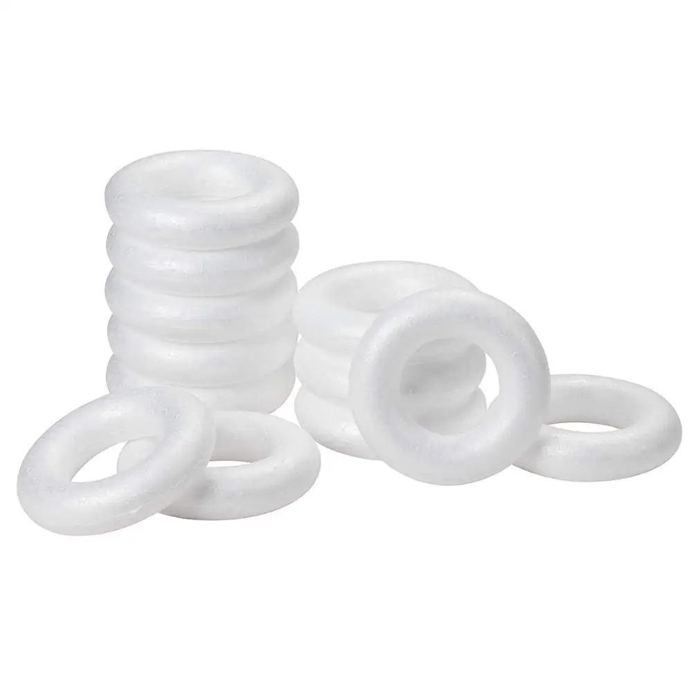 70-450mm Eco-Friendly Manufacturers EPS Foam Styrofoam Wreath Polystyrene Ring Craft For Christmas Decoration DIY