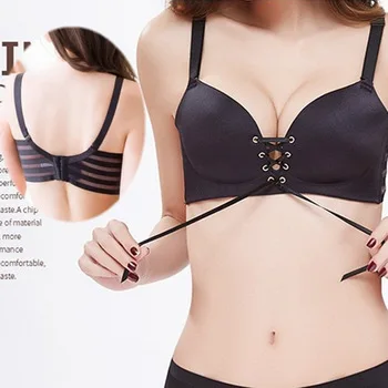 Wholesale Sexy Lingeries one piece bra cup Padded Wireless Candy women Underwear Extreme push up Bra